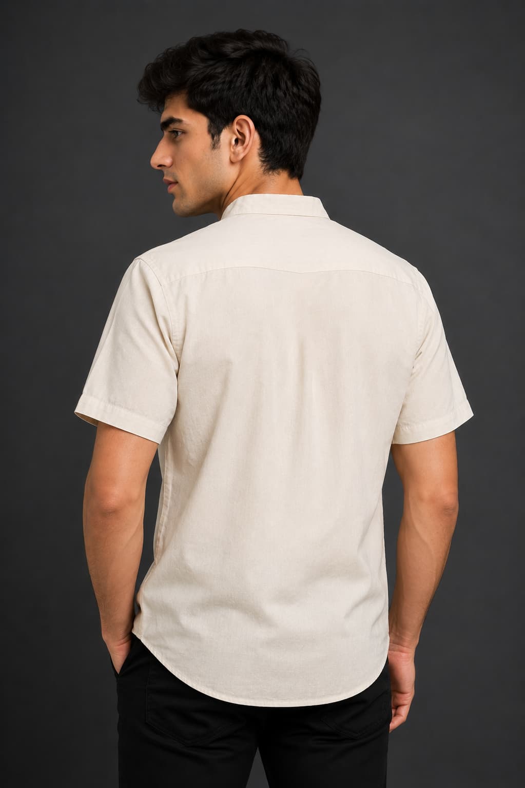 Cream Color Pure Cotton Men’s Shirt