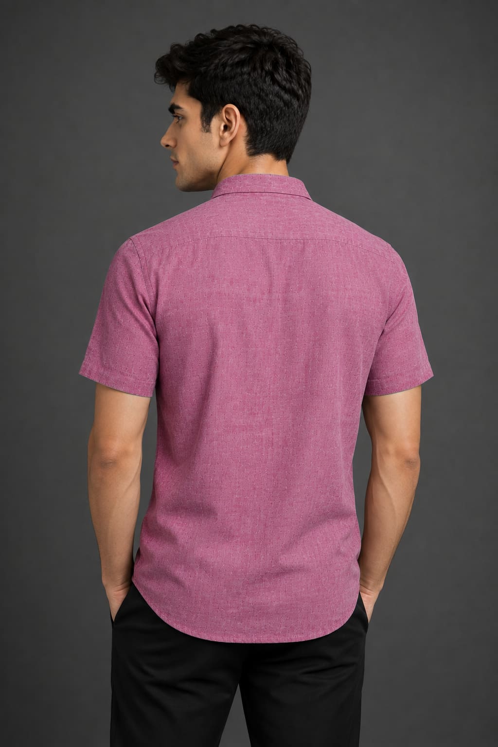 Dusty Rose Color Pure Cotton Men's Shirt