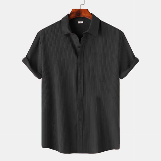 Black colour lining structure shirt