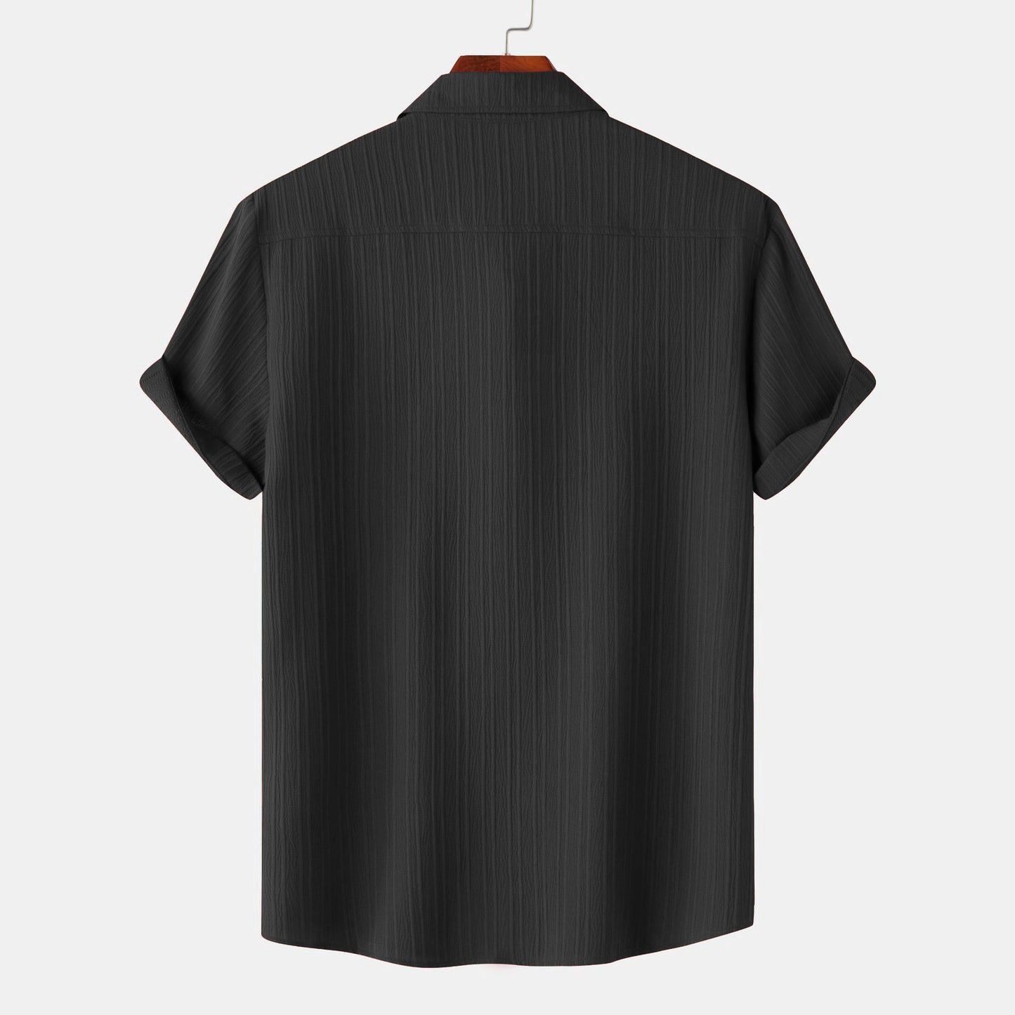 Black colour lining structure shirt