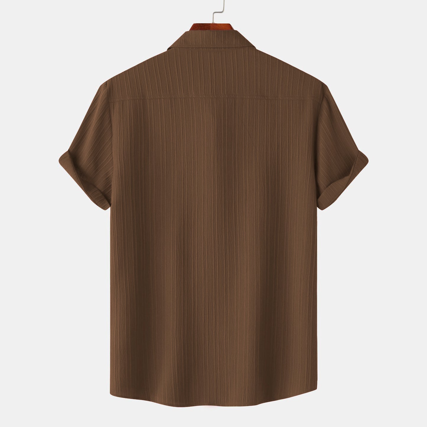 Brown colour lining structured shirt