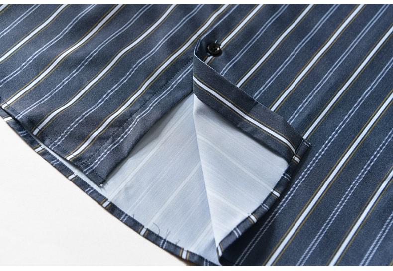 Blue white stripe cotton shirt