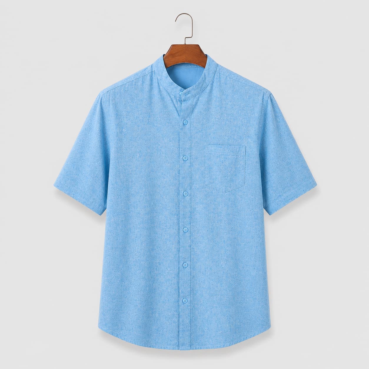 Powder Blue Color Pure Cotton Men's Shirt