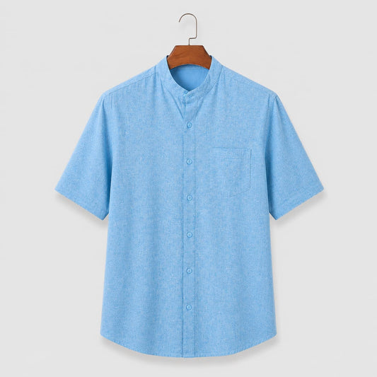 Powder Blue Color Pure Cotton Men's Shirt