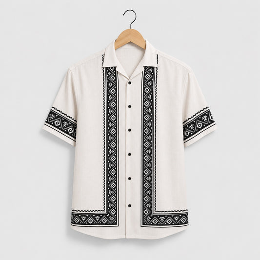 Black Tribal Pattern Shirt